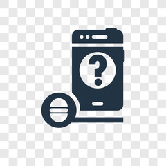 Poster - Mobile app vector icon isolated on transparent background, Mobile app transparency logo design