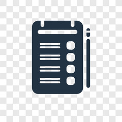 Poster - Notepad vector icon isolated on transparent background, Notepad transparency logo design