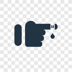 Poster - Finger vector icon isolated on transparent background, Finger transparency logo design