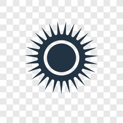 Poster - Sun vector icon isolated on transparent background, Sun transparency logo design
