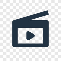 Poster - Video vector icon isolated on transparent background, Video transparency logo design