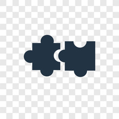 Poster - Puzzle vector icon isolated on transparent background, Puzzle transparency logo design