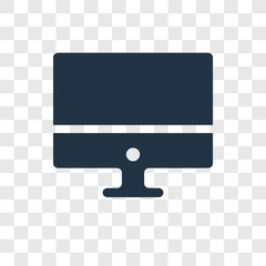 Fototapete - Monitor vector icon isolated on transparent background, Monitor transparency logo design