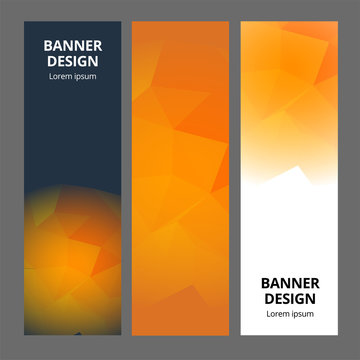 Modern abstract banner background template design. Banner set