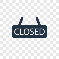 Poster - Closed vector icon isolated on transparent background, Closed transparency logo design