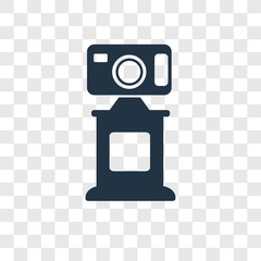 Poster - Photo camera vector icon isolated on transparent background, Photo camera transparency logo design