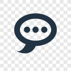 Poster - Speech bubble vector icon isolated on transparent background, Speech bubble transparency logo design