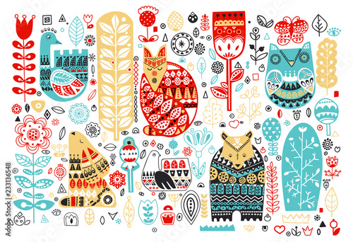 nordic-animals-and-birds-and-floral-folk-elements-in-scandinavian-style