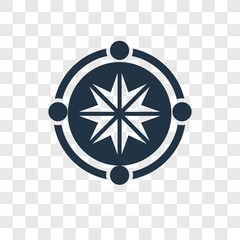 Poster - Star Inside Circle vector icon isolated on transparent background, Star Inside Circle transparency logo design