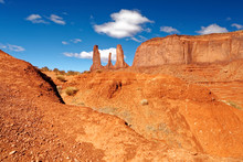 Three Sisters, Monument Valley, Arizona / Utah / Navajo, USA 