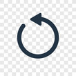 Circular Counterclockwise Arrows vector icon isolated on transparent background, Circular Counterclockwise Arrows transparency logo design
