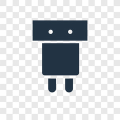 Poster - Robot vector icon isolated on transparent background, Robot transparency logo design