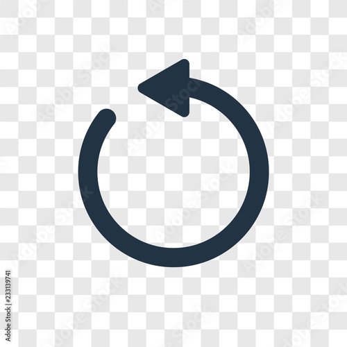 Cuadros en Lienzo Circular Counterclockwise Arrows vector icon isolated on transparent background,