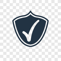 Poster - Checked Pin vector icon isolated on transparent background, Checked Pin transparency logo design
