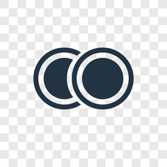 Poster - Two Circles vector icon isolated on transparent background, Two Circles transparency logo design