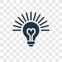Poster - Light Bulb On vector icon isolated on transparent background, Light Bulb On transparency logo design