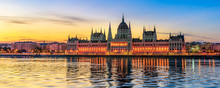 Hungarian Parliament Building By Morning Light (panoramic)