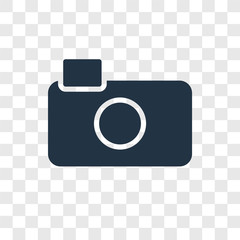 Poster - Camera vector icon isolated on transparent background, Camera transparency logo design