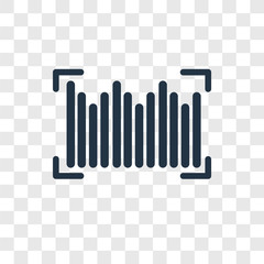 Poster - barcode vector icon isolated on transparent background, barcode transparency logo design