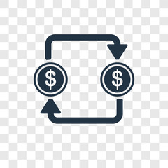 Poster - Exchange vector icon isolated on transparent background, Exchange transparency logo design