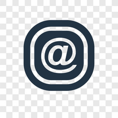 Fototapete - At vector icon isolated on transparent background, At transparency logo design