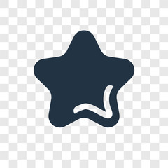 Poster - Star vector icon isolated on transparent background, Star transparency logo design