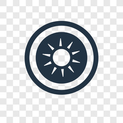 Poster - Sun vector icon isolated on transparent background, Sun transparency logo design