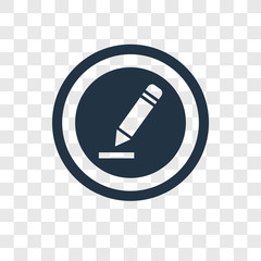 Poster - Pen vector icon isolated on transparent background, Pen transparency logo design