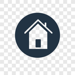 Poster - Home vector icon isolated on transparent background, Home transparency logo design