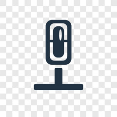 Poster - Mic vector icon isolated on transparent background, Mic transparency logo design