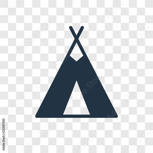 Fotomural Tipi vector icon isolated on transparent background, Tipi transparency logo desi