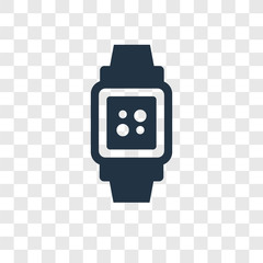 Wall Mural - Smartwatch vector icon isolated on transparent background, Smartwatch transparency logo design