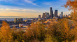 © SvetlanaSF - Panorama of Seattle downtown skyline sunset view in the fall from Dr. Jose Rizal Park