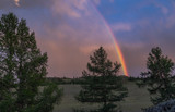 Fototapeta Tęcza - Rainbow in the North Chuy Ringe