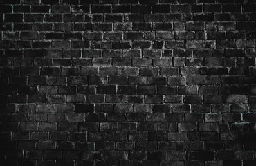 Wall Mural - Black textured brick wall background