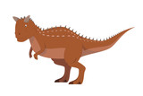 Fototapeta Dinusie - Carnotaurus vector illustration isolated in white background. Dinosaurs Collection.