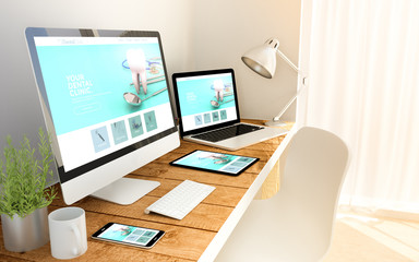 dental clinic responsive concept on devices