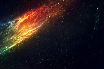 Wall Mural - night sky with stars and nebula