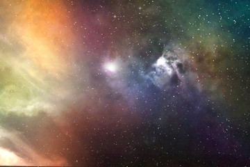 Wall Mural - night sky with stars and nebula