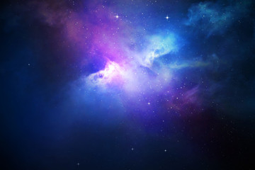 Wall Mural - night sky with stars and nebula
