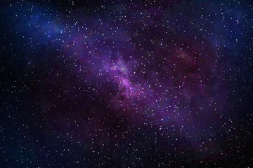 Wall Mural - night sky with stars and nebula