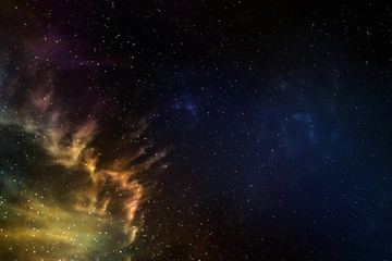 Wall Mural - night sky with stars and nebula