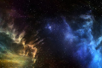 Wall Mural - night sky with stars and nebula