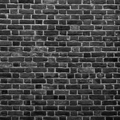 Wall Mural - Old Grunge Black and White Brick Wall Background