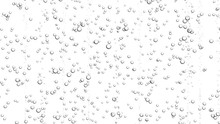 Animation Of Soda Bubbles In Water Isolated On White Background. Looping Animation.