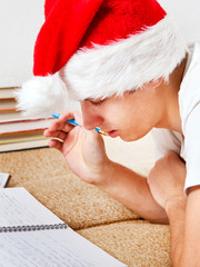 Poster - Student in Santa Hat