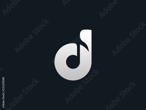 Dekoracja na wymiar  projekt-logo-muzyki-z-litera-d