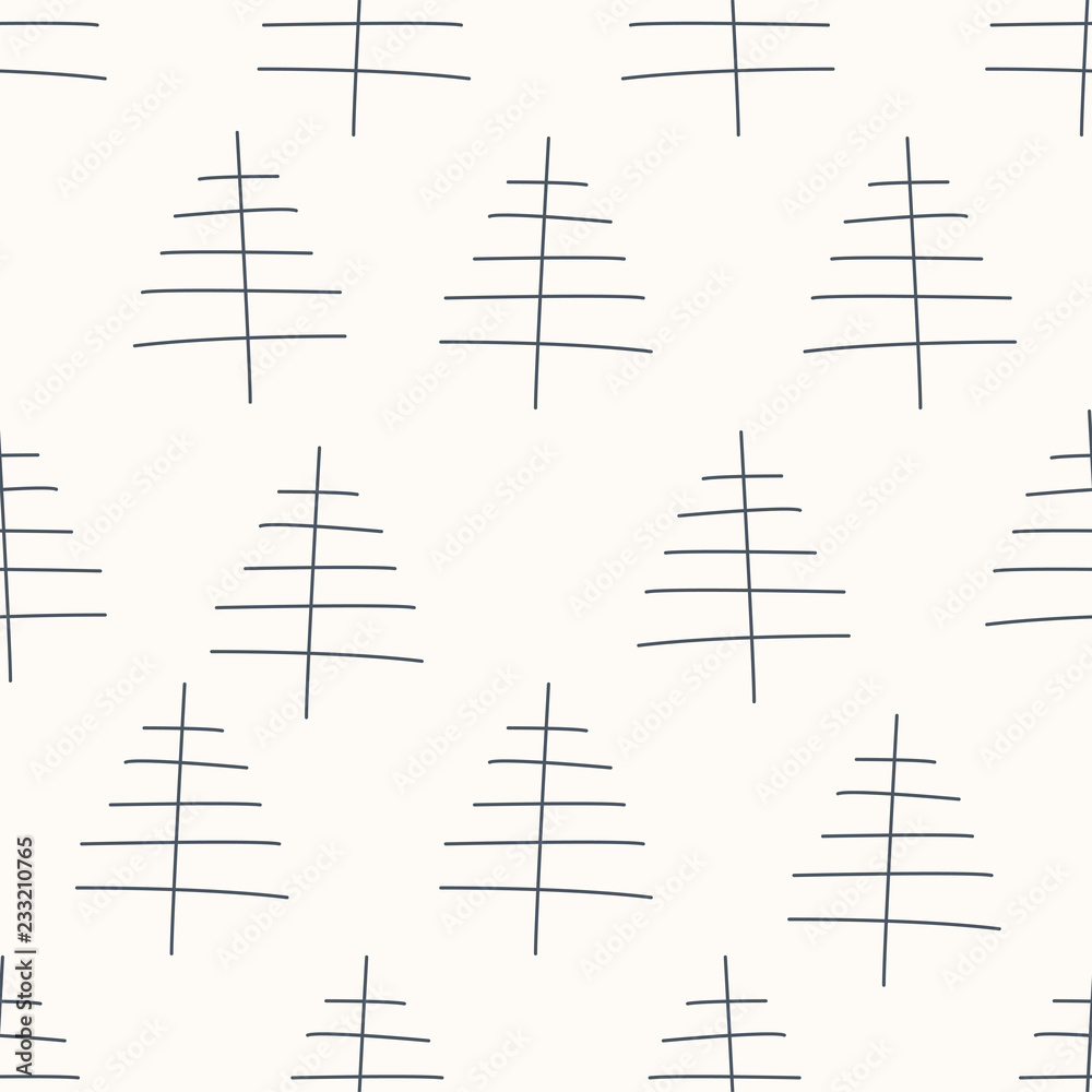 Foto  seamless christmas tree pattern