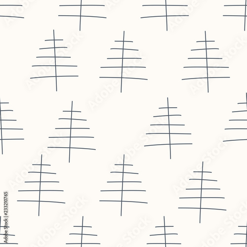 Leinwand Poster  seamless christmas tree pattern