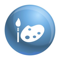 Poster - Brush paint tool icon. Simple illustration of brush paint tool vector icon for web design isolated on white background